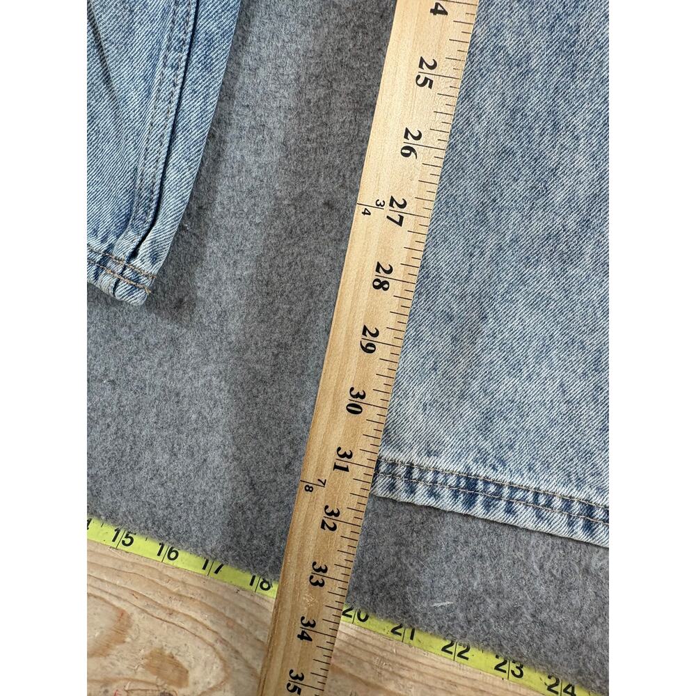 White Fox Straight Jeans Womens Small Blue Denim Cotton Light Wash Grunge Goth - Picture 7 of 12